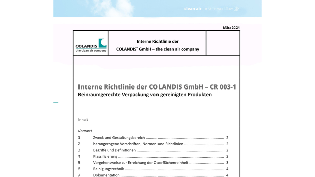 Interne Richtlinie (Quelle: COLANDIS GmbH)