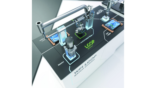 Vollautomatische Batch-Dosing-Lösung für präzise, verlustfreie pharmazeutische Abfüllprozesse. (Quelle: Bürkert Fluid Control Systems) 