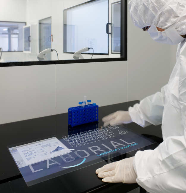 Laborial installs the first interactive worktops created specifically for laboratories and cleanrooms