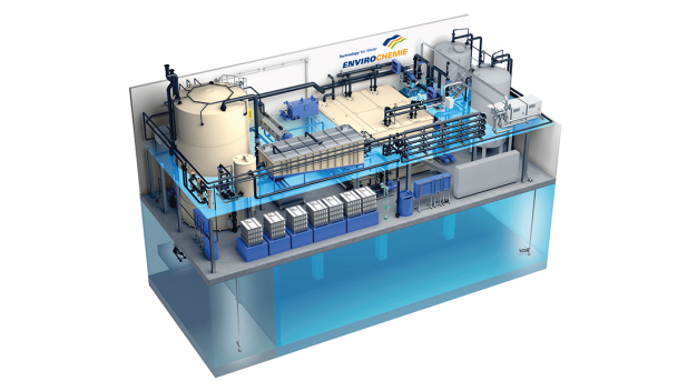 Entfernung von aktiven Wirkstoffen aus dem Abwasser einer Pharmaproduktion. / Removal of active ingredients from the wastewater of a pharmaceutical production facility.