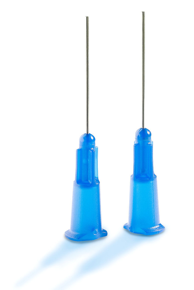 Klebefrei produzierte Einwegkanülen / Glueless produced disposable syringes