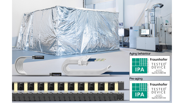Die igus e-ketten haben ihre Tauglichkeit für den Trockenreinraum nun auch im Langzeittest bewiesen, und haben dafür zwei neuartige Zertifikate des Fraunhofer IPA erhalten. (Quelle: igus GmbH) Die igus e-ketten haben ihre Tauglichkeit für den Trockenreinraum nun auch im Langzeittest bewiesen, und haben dafür zwei neuartige Zertifikate des Fraunhofer IPA erhalten. (Quelle: igus GmbH)