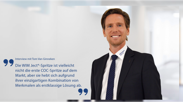 Tom Van Ginneken, Business Development Leiter bei Wirthwein Medical, gibt Einblicke in den Markt für vorfüllbare Spritzen und die Positionierung von WIM Ject®. / Tom Van Ginneken, Head of Business Development at Wirthwein Medical, provides insights into the market for prefillable syringes and the positioning of WIM Ject® .